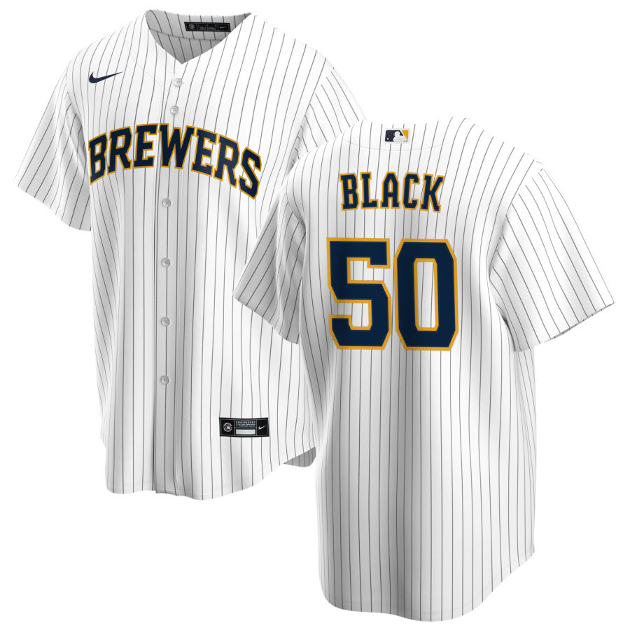 Nike Men #50 Ray Black Milwaukee Brewers Baseball Jerseys Sale-White